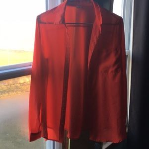 Medium Old Navy Orange red button up